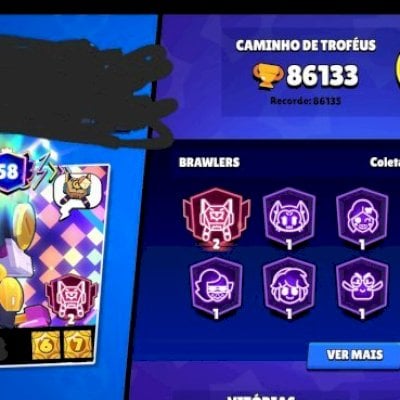 Conta prestígio 58+ 86K+ TROFÉUS | 103 BRAWLERS | 300+ SKINS +