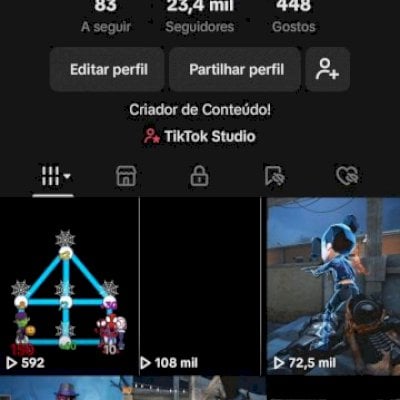 Vendo conta TikTok 23,4k de seguidores