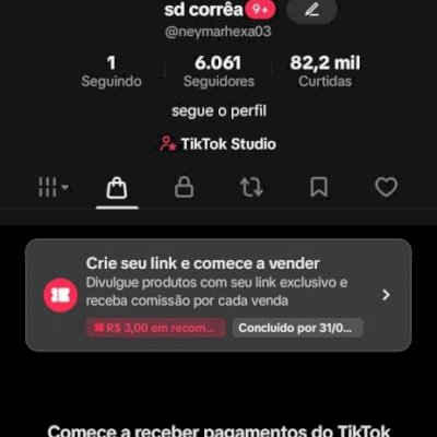 CONTA DO TIKTOK COM SHOP ATIVO +6K SEGUIDORES +82K CURTIDAS (ENGAJAMENTO REAL)
