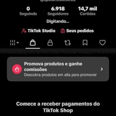 CONTA DO TIKTOK COM SHOP ATIVO +6,9K SEGUIDORES + LIVES ATIVAS(ENGAJAMENTO REAL)