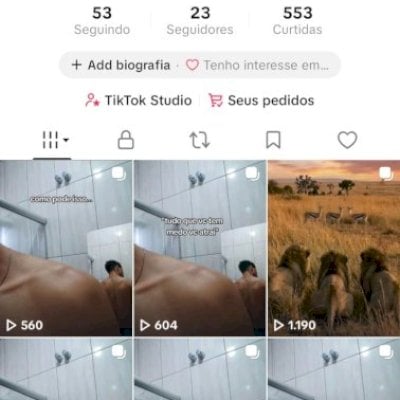 Conta Tik Tok muito boa pra não começar do zero