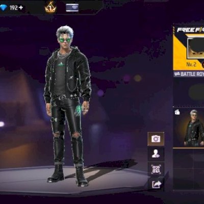 CONTA FF + SKIN RITIMO REBELDE + SKIN LUAR AZUL + 192 DIAMANTES (SEU EMAIL)