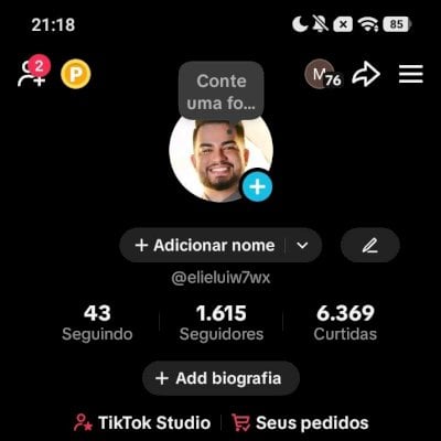 CONTA TIKTOK 1K SEGUIDORES BR 🇧🇷 PROMOVER+SITE+LIVES+TROCAR NOME ✅ SEM SHOP ❌