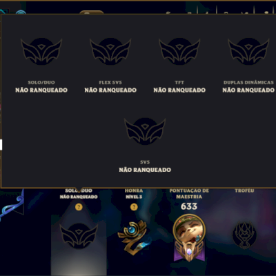 Unranked com TODOS os Champs e 280 Skins +2 Prestigios