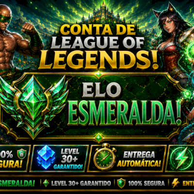 [Entrega Automática] Lol Esmeralda, 47 Skins, Skins Lendárias, 25K Ea, Lvl 50