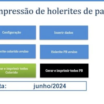 Planilhas para Holerite + Mini Sistema Holerite (EXCEL) - Entrega Imediata