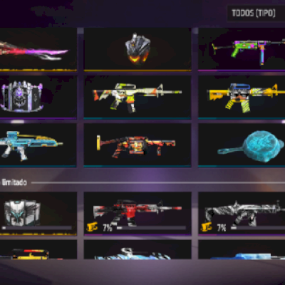 Conta Free Fire Nível 15 com Katana Pedra Preciosa + Parede de Gel Fortaleza
