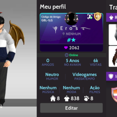 Conta avakin asa dourada 150k nivel 48!