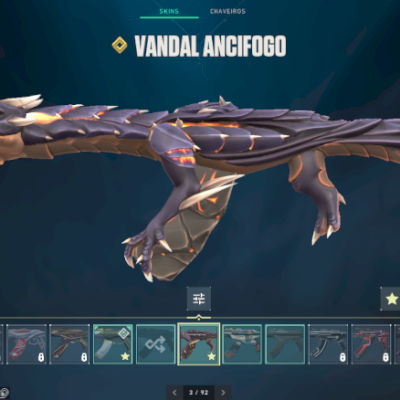 Conta Valorant com faca exclusiva, pacote de 300 reais e outras skins