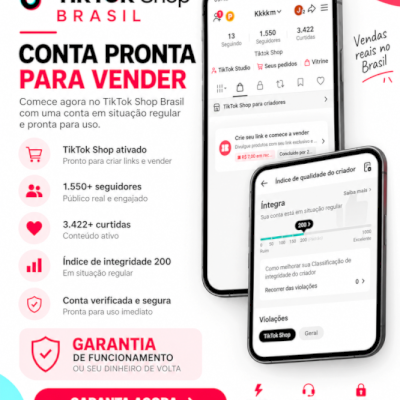 [ENTREGA AUTOMÁTICA]🔥 CONTA TIKTOK SHOP BRASIL VITRINE DISPONÍVEL / SEM DOC