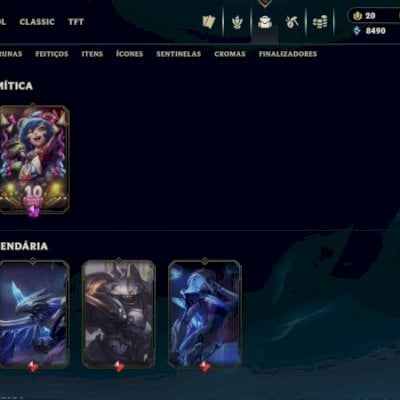 Conta gold com win rate alto e com skins