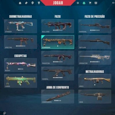 Conta de Valorant desde 2020 com várias skins