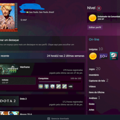 Conta Steam 2016 com vários games