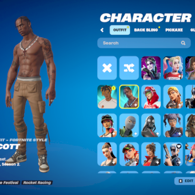 Vendo Conta Fortnite + Rocket League + JOGOS - Travis Scott + Glow + Skins