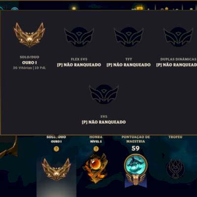 Ouro 1 com 45 Champs e 49 Skins
