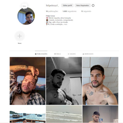 CONTA MASCULINA COM 1000 SEGUIDORES | 6/10 POSTS