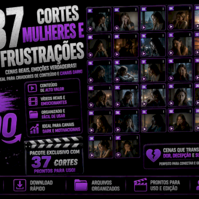 Pack 37 Cortes Mulheres | TikTok, Reels e Shorts | ENTREGA AUTOMÁTICA 🎯