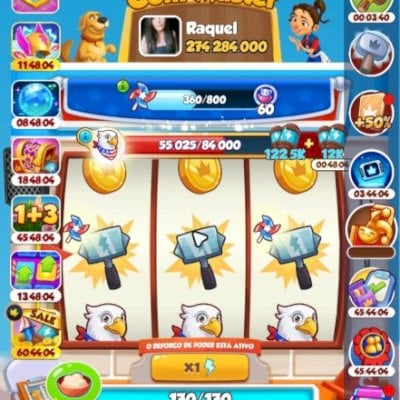 CONTA DE COIN MASTER RARA E BARATA