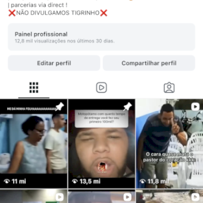 Conta de Instagram com quase 40k e mais de 10milhoes de visualizações