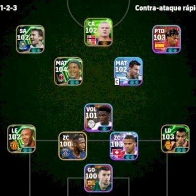 CONTA eFOOTBALL MOBILE TIME FORMADO PARA INICIANTE ⭐ RONALDINHO 104 MILLAN ⭐