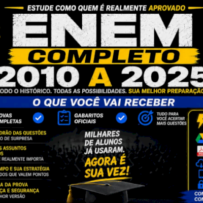 ENEM 2010 A 2025 | PROVAS + GABARITOS OFICIAIS | ENTREGA AUTOMÁTICA