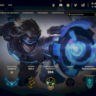 Conta LoL - Platina 3 com 39 skins sendo 1 ultimate.