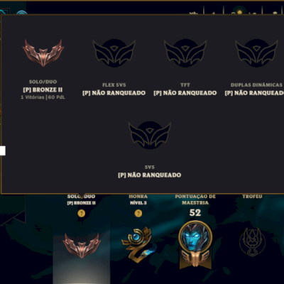Bronze 2 com 60 Champs e 43 Skins