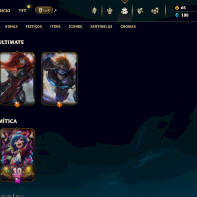VENDO CONTA COM 41 SKINS,2 ULTIMATES,BRONZE 4,LVL 88