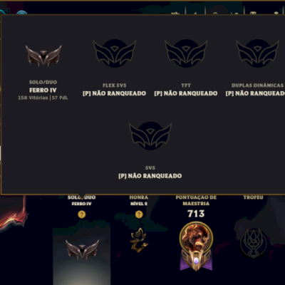 Ferro 4 com TODOS os Champs e 277 Skins (Mais de 300 Jogos)