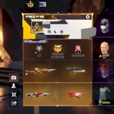 Conta free fire prime 7 com algumas parcerias raras.