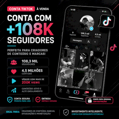 Conta tik tok 108k