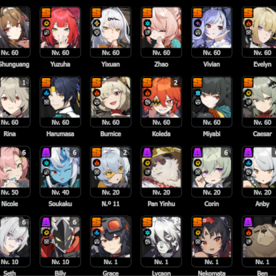 CONTA ZZZ, GENSHIN E HONKAI! - SEED, YE, MIYABE, YIXUAN, ASTRA, FUGUE, KINICH !!