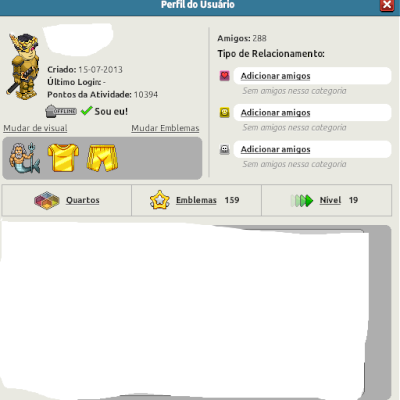 Conta Habbo 2013