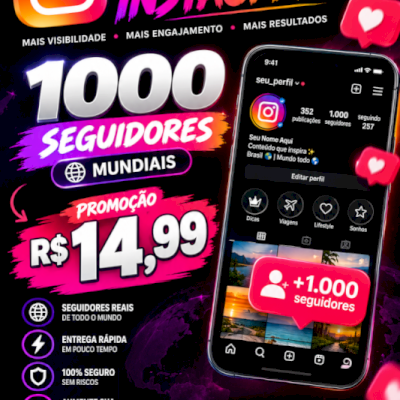 Seguidores mundiais no instagram, Tenha mais autoridade, Promoção limitada