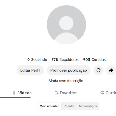 CONTA TIK TOK 778 SEGUIDORES E 900 CURTIDAS (CONTAS TIK TOK)