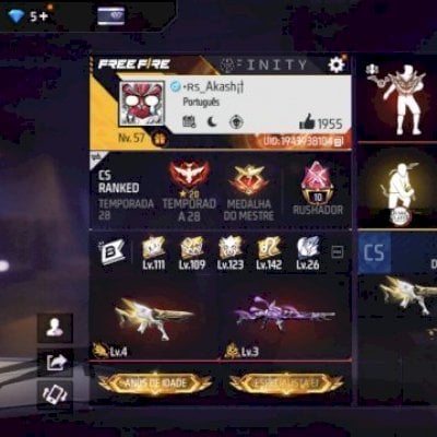 CONTA DE FREE FIRE GRMADA TOP .