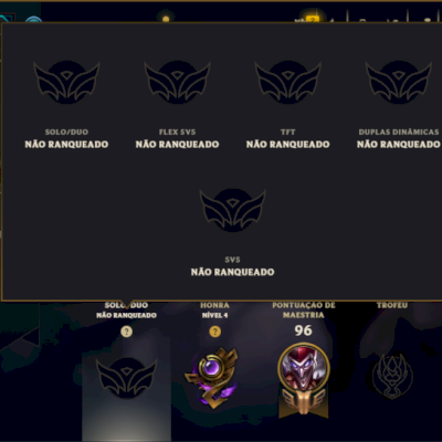 Unranked com 40 Champs e 38 Skins