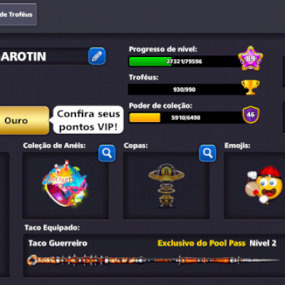 Conta 8ball pool