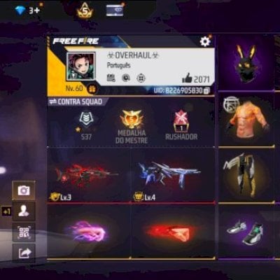 CONTA FREE FIRE PREMIUM À VENDA