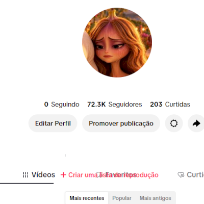 CONTA TIK TOK 72K DE SEGUIDORES (SEM SHOP) (CONTAS TIK TOK)