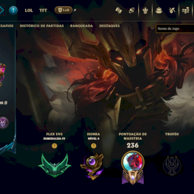 LEAGUE OF LEGENDS  CONTA COM SKIN DO MORDEKAISER SAHN-UZAL* + CONTA VALORANT