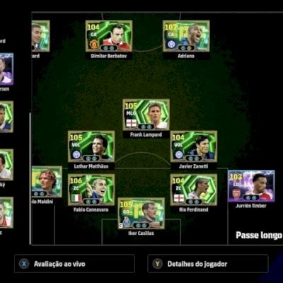 Conta eFootball (Steam) Força 3255 | Adriano 107, Hazzard 109 , Maldini 109
