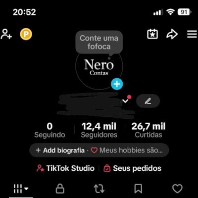 CONTA TIKTOK - 12K COM SEGUIDORES E VIEWS 100% REAIS! LIVE E LINK NA BIO!