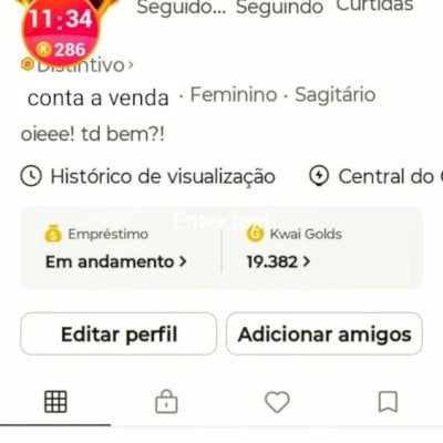 VENDO ESTÁ CONTA DO KWAI COM 37K DE SEGUIDORES E 139 MIL DE CURTIDAS