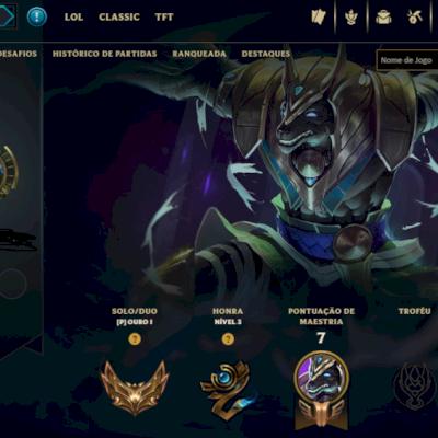 [ENTREGA AUTOMÁTICA] CONTA LOL OURO 1, UPADA NA MÃO, 5.700 ESSÊNCIAS AZUIS LVL34