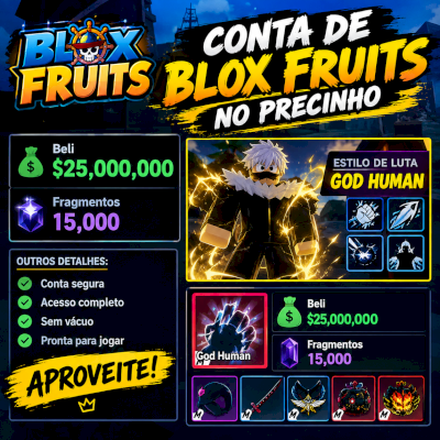 Conta blox fruit no precinho