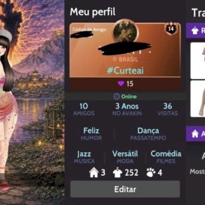 Conta avakin com vip até o mês que vem