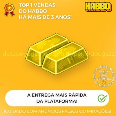 BARRA DE OURO - 50 CÂMBIOS - 50c HABBO HOTEL PTBR