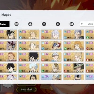 Conta Black clover antiga do dia 1 do servidor global