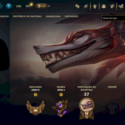 CONTA SMURF LEAGUE OF LEGENDS - OURO (CPF LIBERADO)